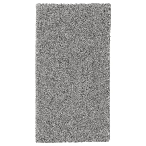 STOENSE rug, low pile, medium grey, 80x150 cm