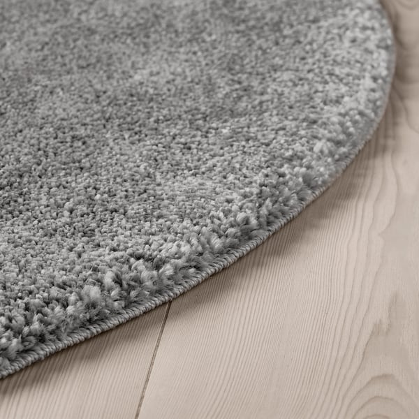 STOENSE rug, low pile, medium grey, 130 cm