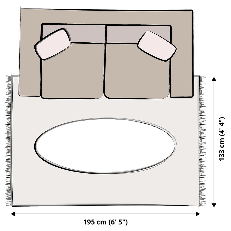 STOENSE rug, low pile, pale pink, 133x195 cm