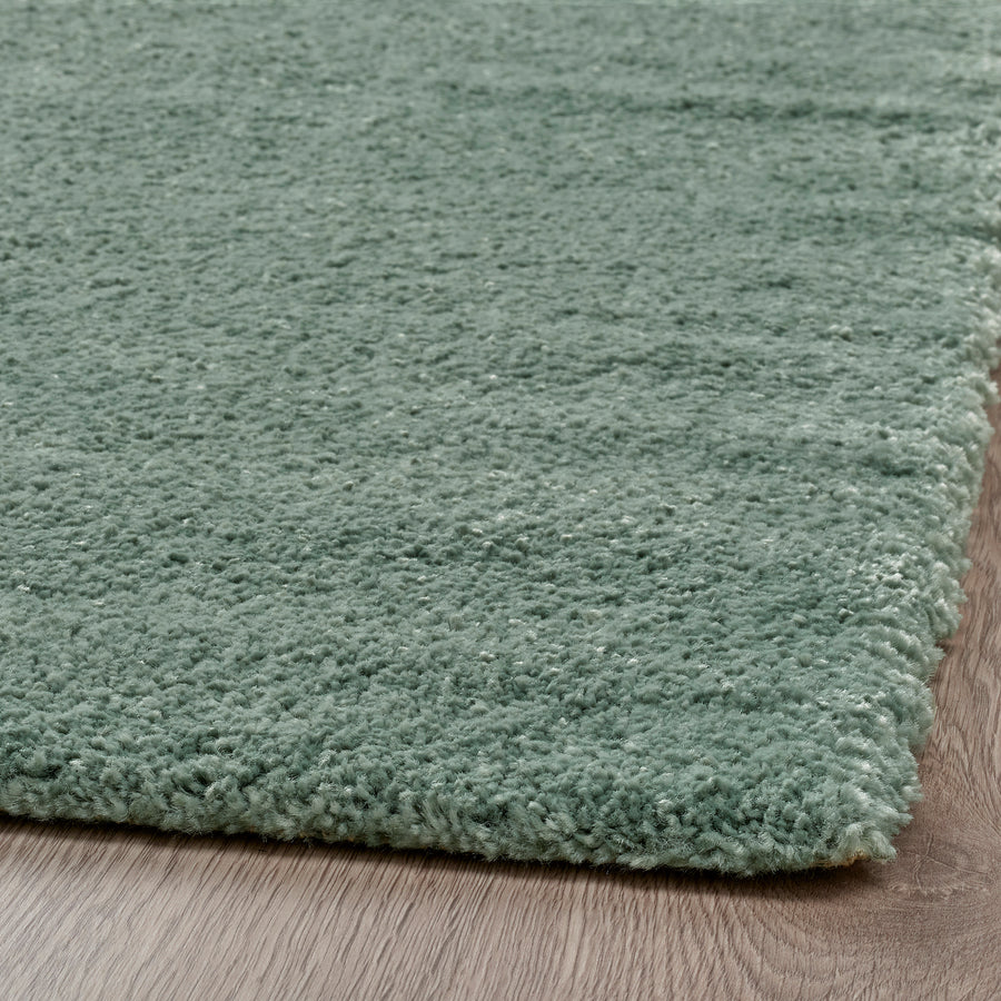 STOENSE rug, low pile, pale green, 300x200 cm