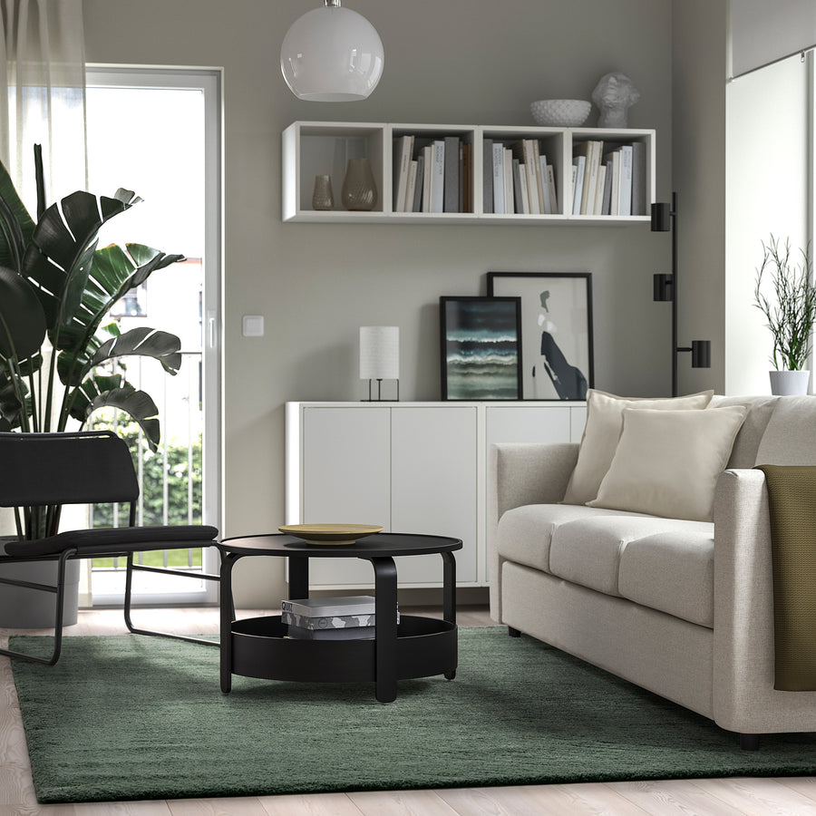 STOENSE rug, low pile, pale green, 300x200 cm