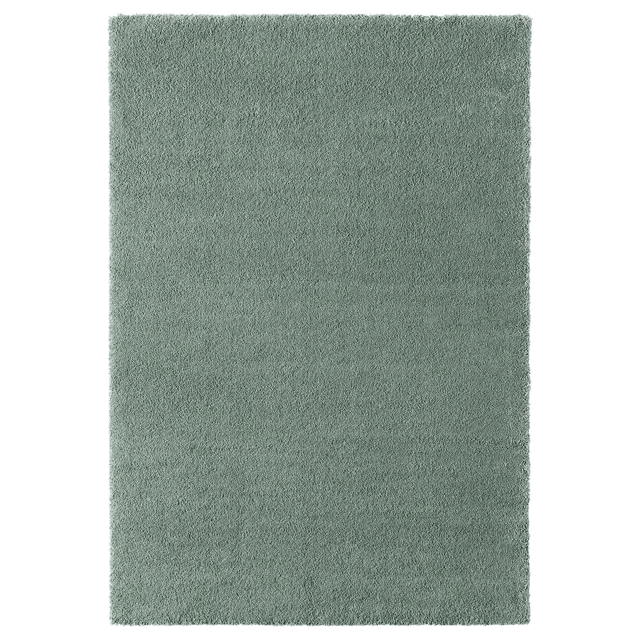 STOENSE rug, low pile, pale green, 300x200 cm