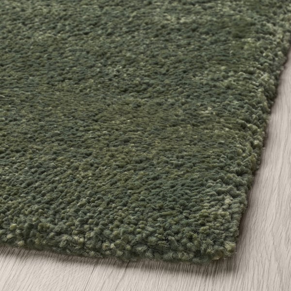 STOENSE rug, low pile, green, 170x240 cm