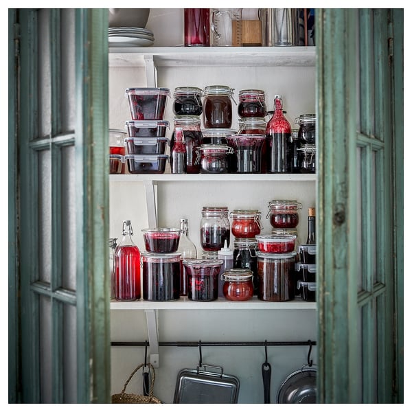 STÖRTSKÖN scented candle in glass, Berries/red, 40 h