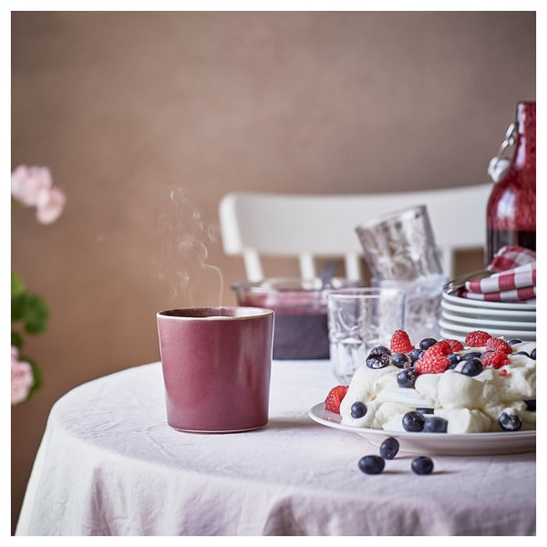 STÖRTSKÖN scented candle in ceramic jar, Berries/red, 50 h