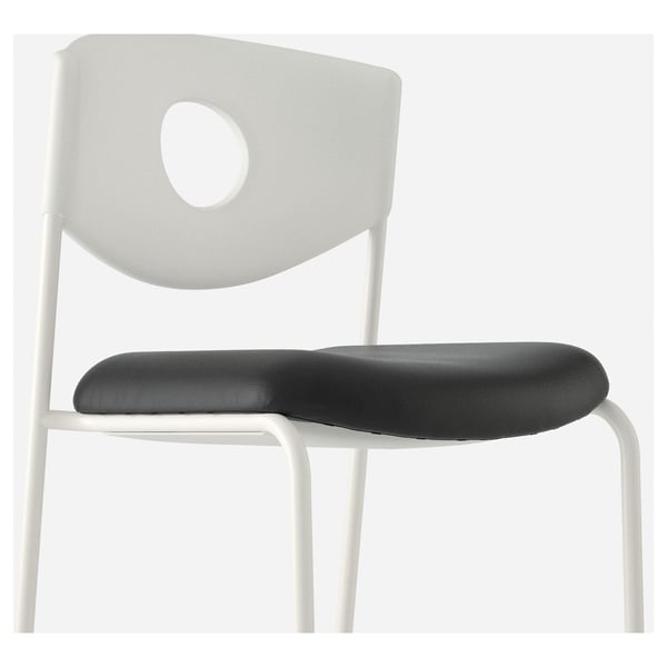 STOLJAN conference chair, white/black, 44x81x51 cm