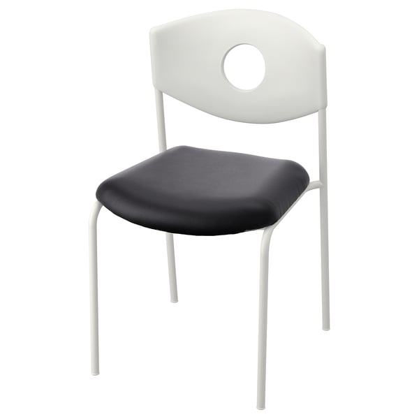 STOLJAN conference chair, white/black, 44x81x51 cm