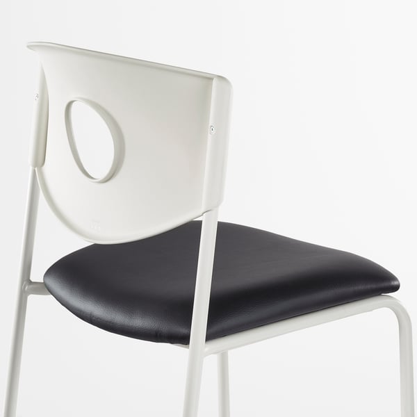 STOLJAN conference chair, white/black, 44x81x51 cm