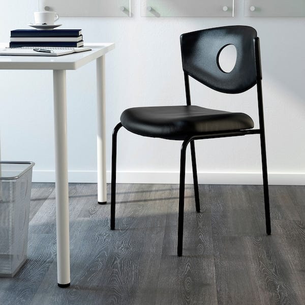 Ikea STOLJAN Meeting Chair - Black/Black ,