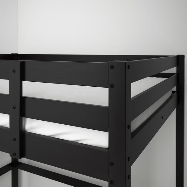STORÅ loft bed frame, black, 140x200 cm