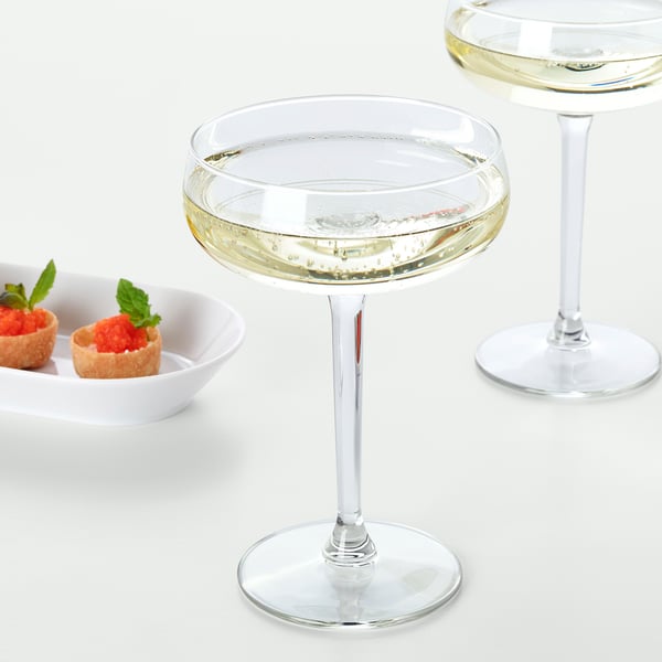 STORHET champagne coupe, clear glass, 30 cl
