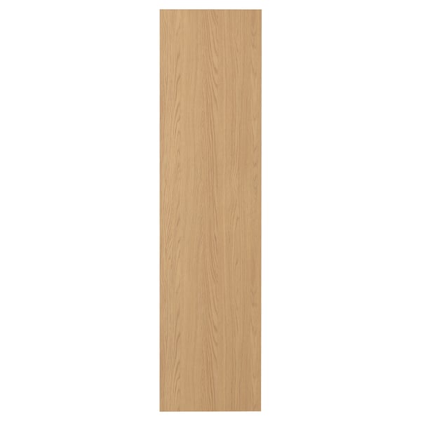 STORKLINTA door with hinges, oak effect, 50x195 cm
