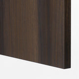 STORKLINTA door with hinges, dark brown/oak effect, 50x229 cm