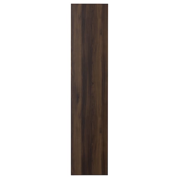 STORKLINTA door, dark brown/oak effect, 50x229 cm