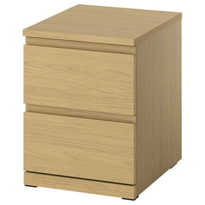 STORKLINTA chest of 2 drawers, oak effect/with 2 drawers, 40x50x53 cm