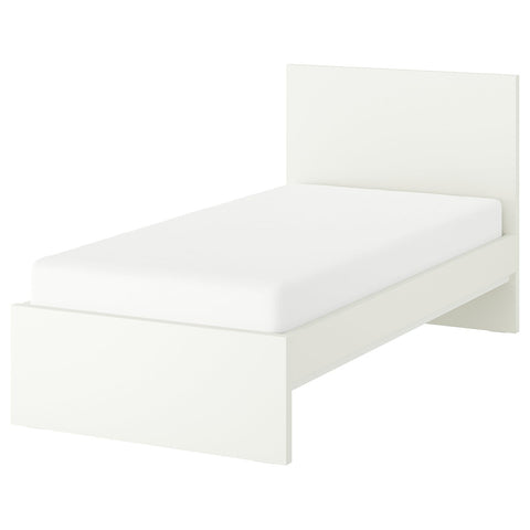 STORKLINTA bed frame, white/Lindbåden, 90x200 cm