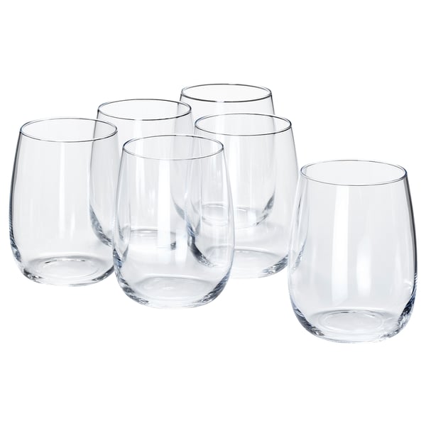 STORSINT glass, clear glass, 37 cl, 6 pack