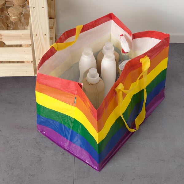 STORSTOMMA carrier bag, large, multicolour, 71 l