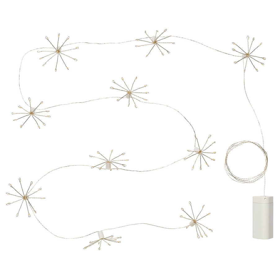 STRÅLA LED lighting chain with 10 lights, sparkler/battery-operated