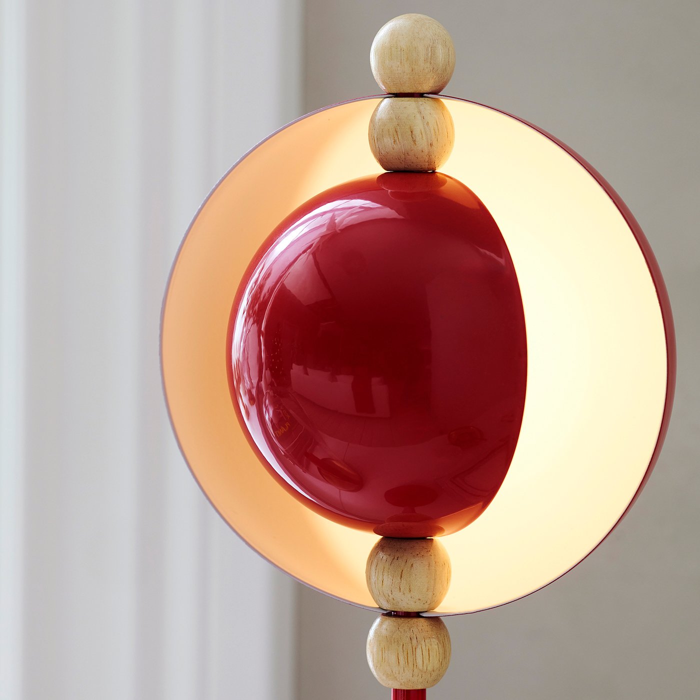 STRÅLA LED decorative table lamp, metal battery-operated/red, 11 cm