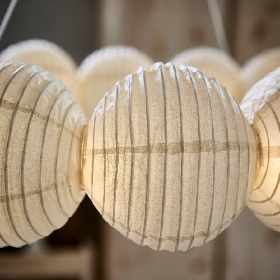 STRÅLA LED decorative pendant lamp, ball circle/white, 66 cm