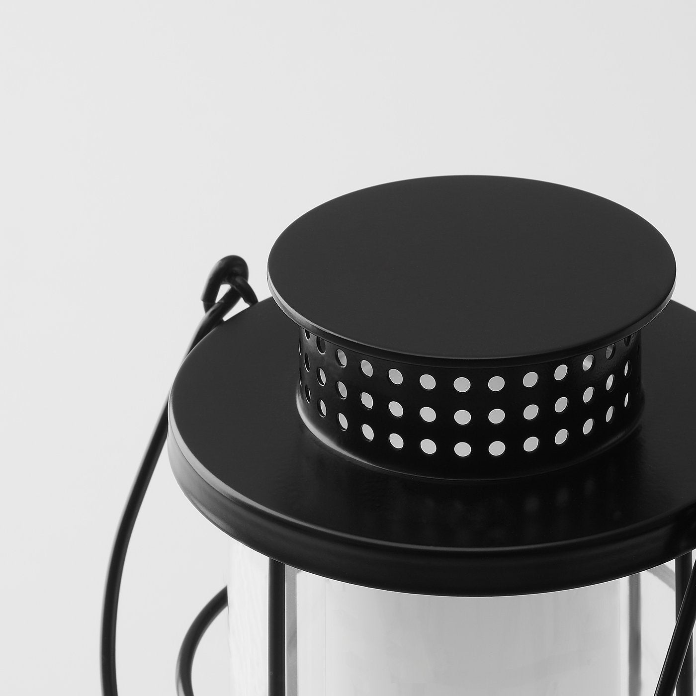 STRÅLA LED lantern, outdoor/battery-operated black, 11 cm