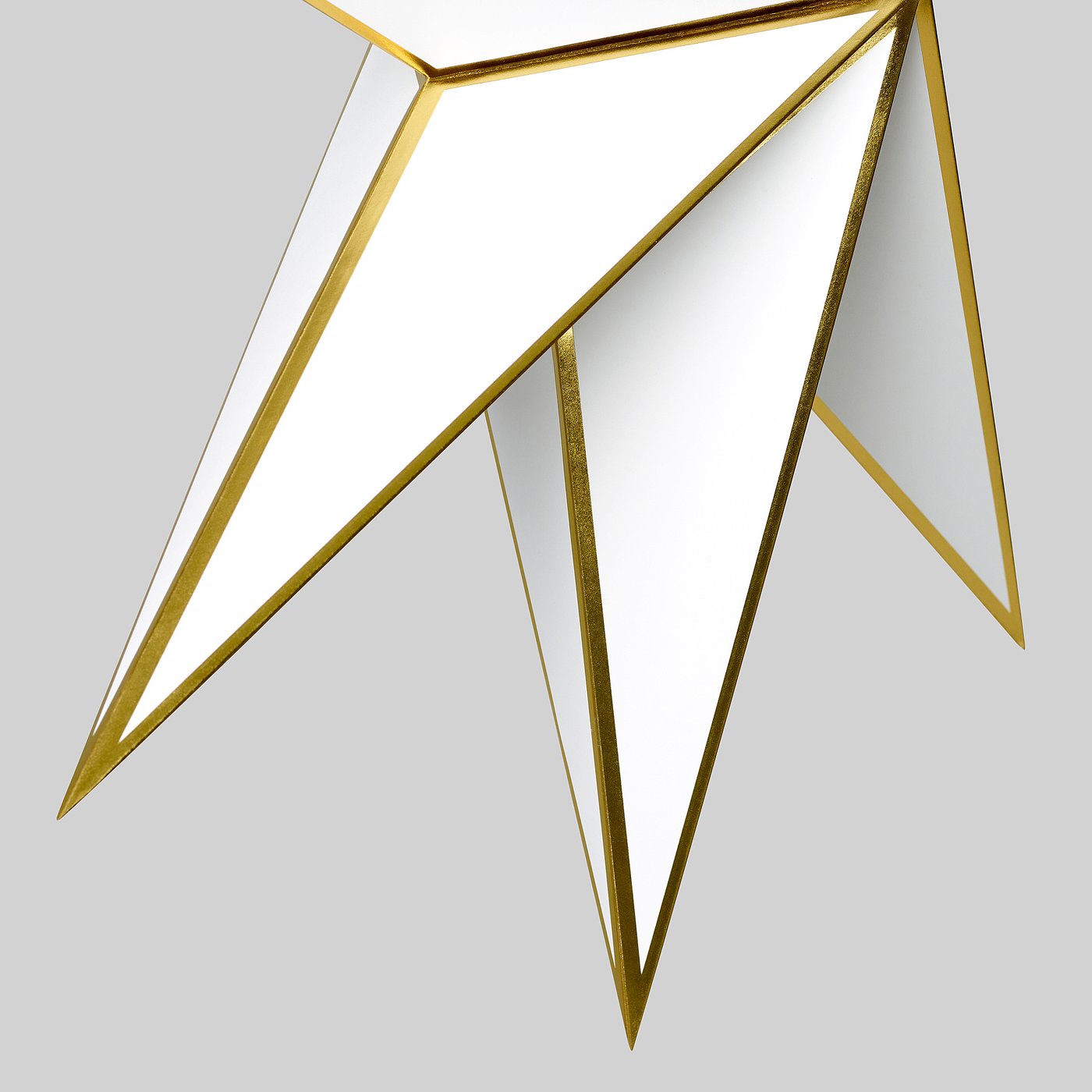 STRÅLA lamp shade, white/gold-colour, 90 cm