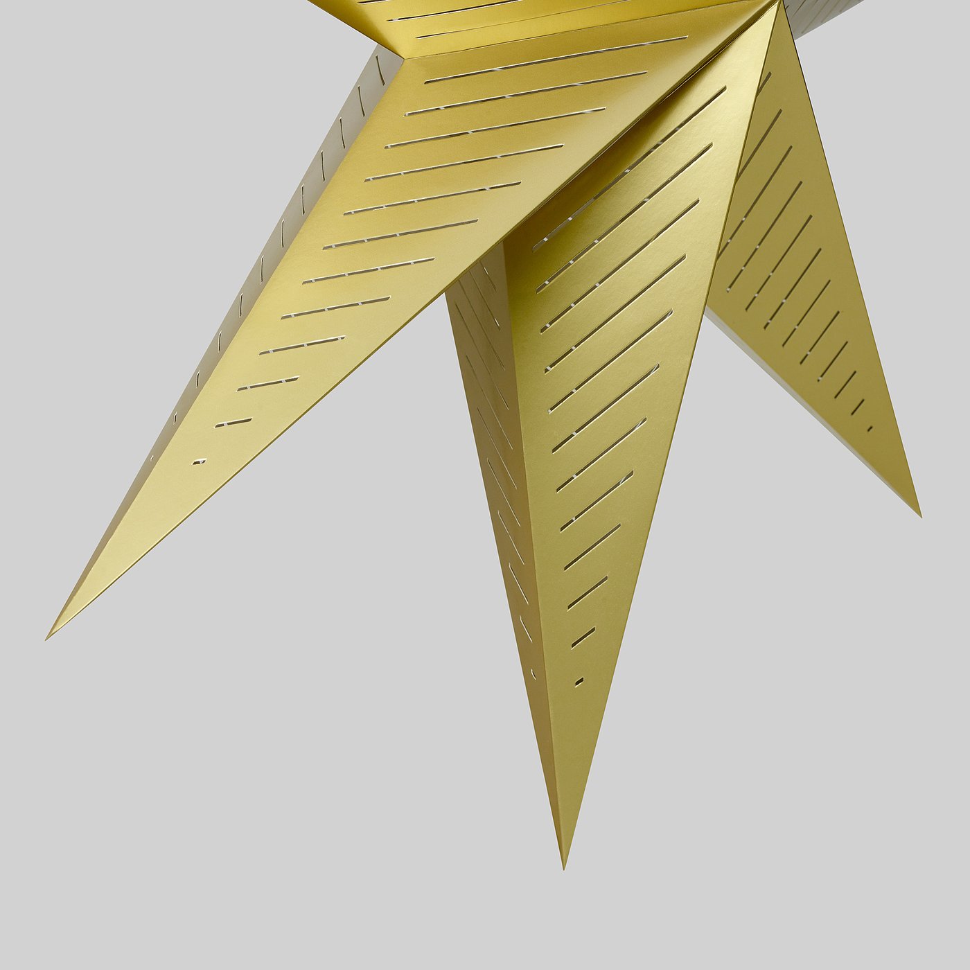 STRÅLA lamp shade, brass-colour/stripe, 90 cm