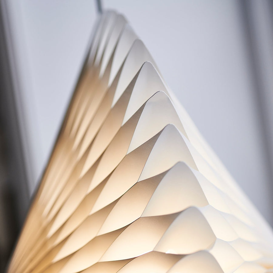 STRÅLA lamp shade, 3D-shapes white, 52 cm