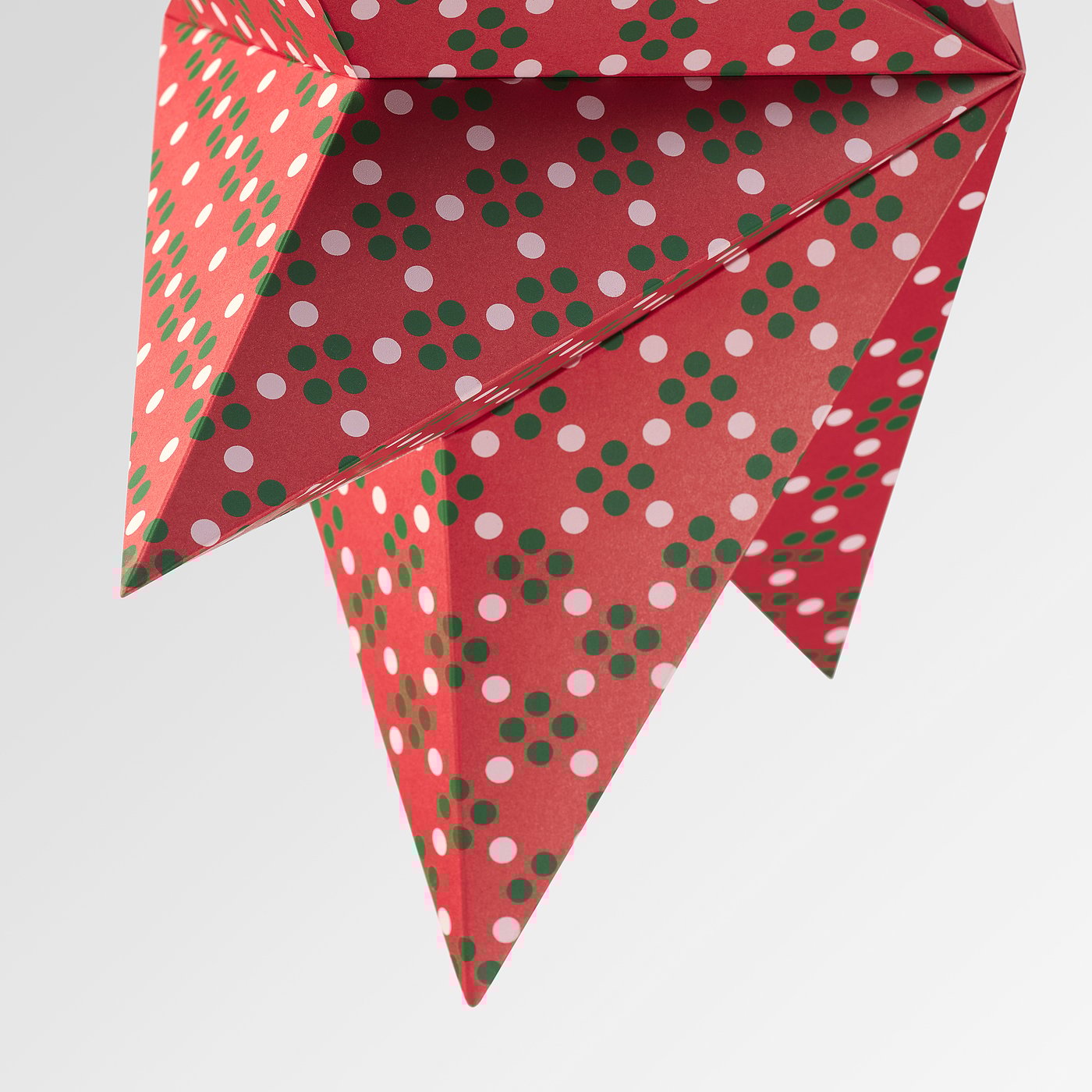 STRÅLA lamp shade, pink/green, 48 cm