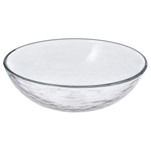 STRANDKRABBA bowl, glass/transparent, 15 cm