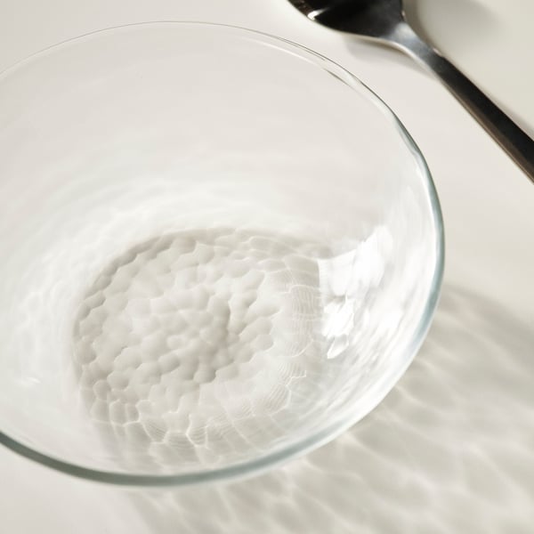 STRANDKRABBA bowl, glass/transparent, 15 cm