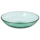 STRANDKRABBA deep plate, glass/green, 19 cm