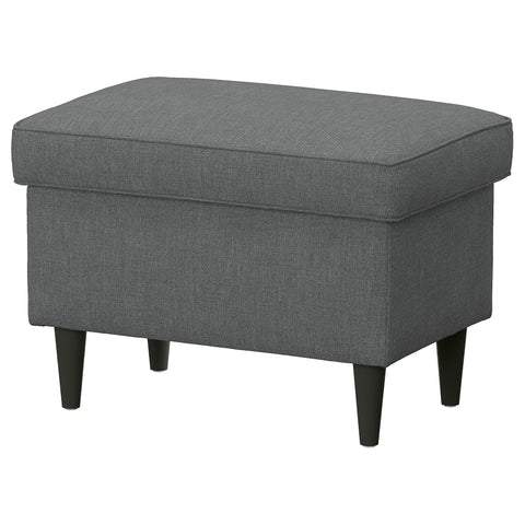 STRANDMON footstool with storage, Nordvalla dark grey, 60x44x40 cm