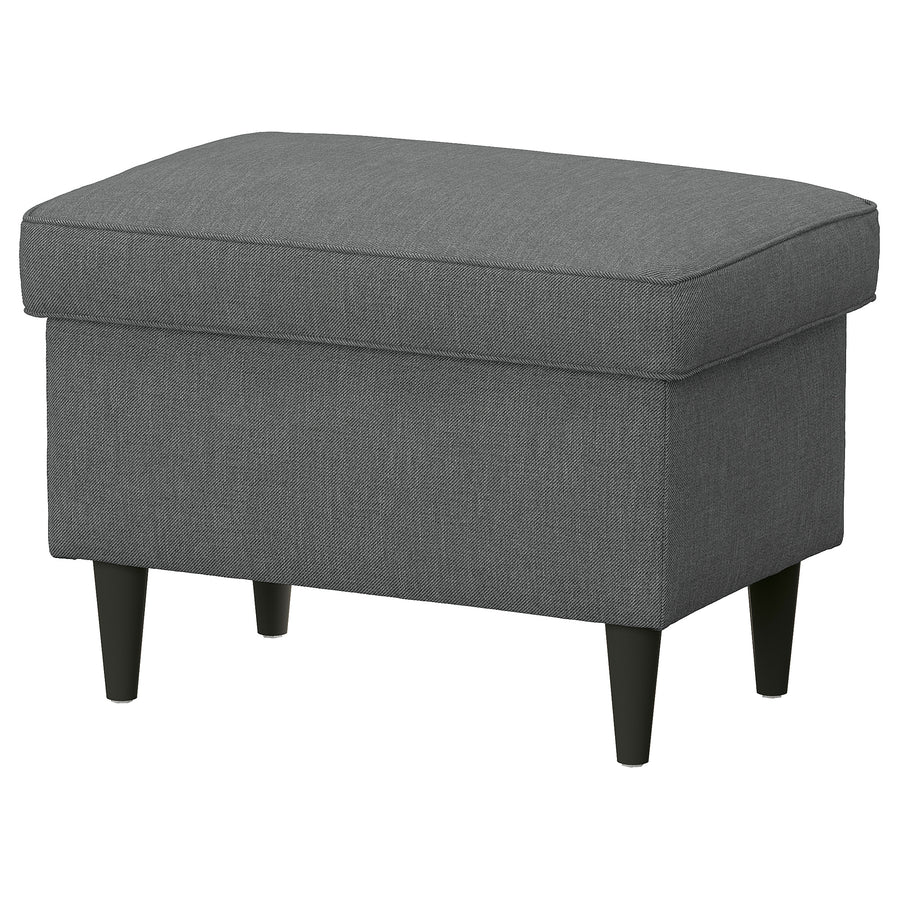 STRANDMON footstool with storage, Nordvalla dark grey, 60x44x40 cm