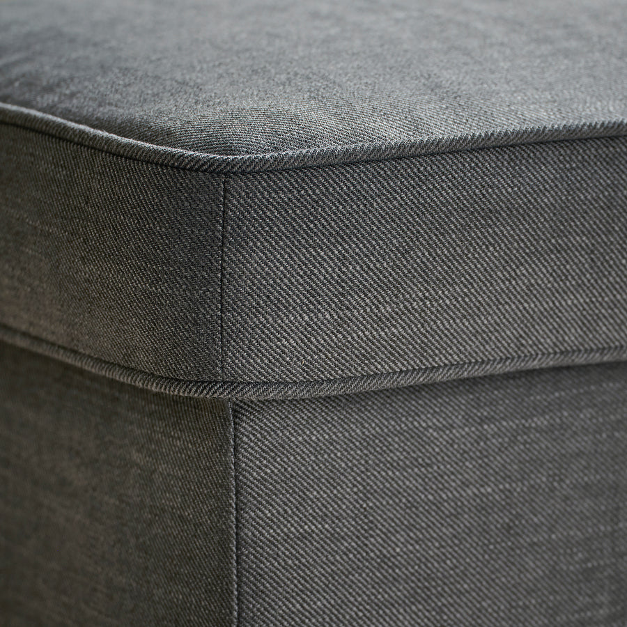 STRANDMON footstool with storage, Nordvalla dark grey, 60x44x40 cm