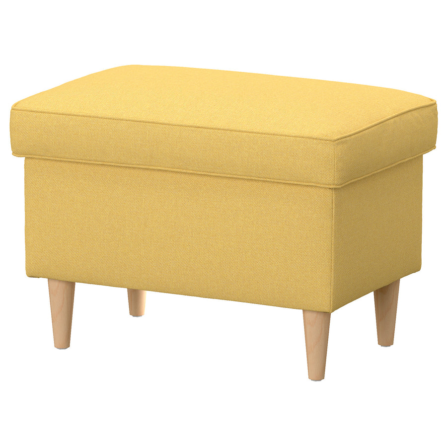 STRANDMON footstool with storage, Tibbleby yellow, 60x40 cm