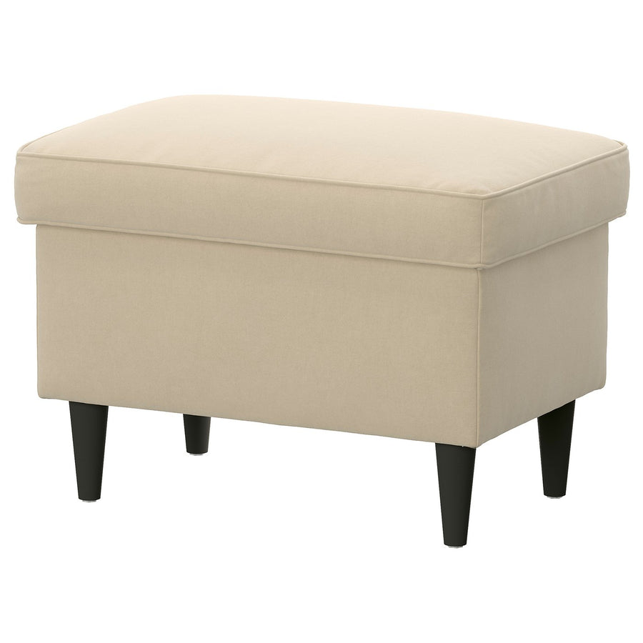 STRANDMON footstool with storage, Tommaboda deep beige, 60x40 cm
