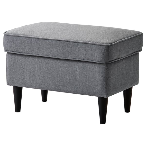 STRANDMON footstool, Nordvalla dark grey, 60x44x40 cm