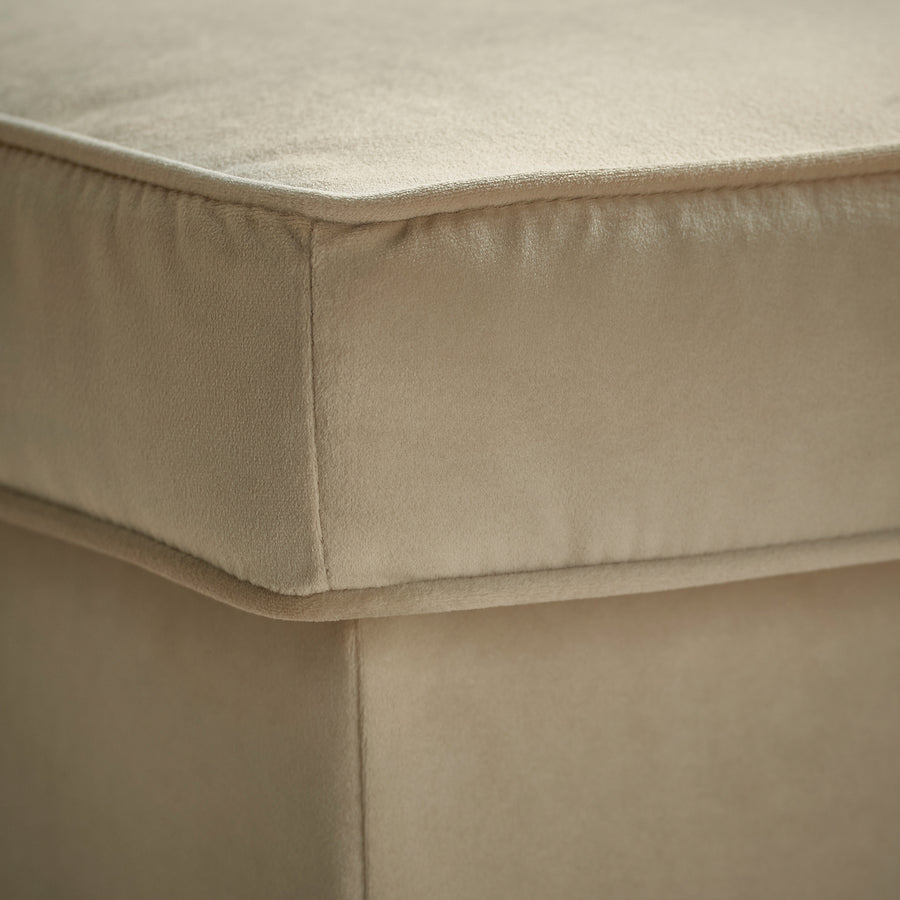 STRANDMON wing chair with footstool, Tommaboda deep beige