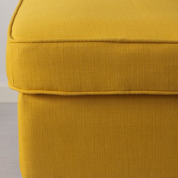 STRANDMON armchair and footstool, Skiftebo yellow