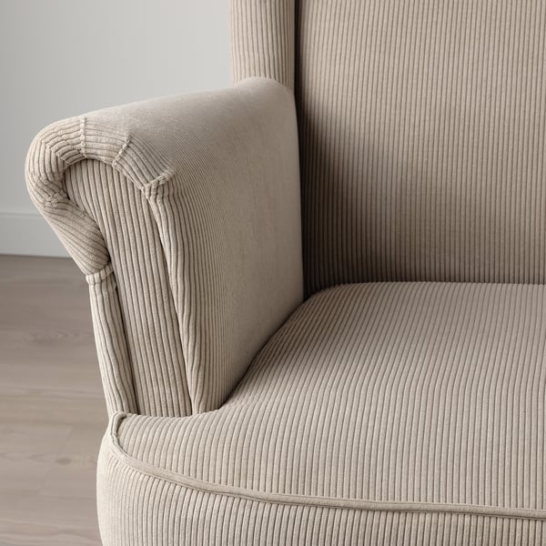 STRANDMON wing chair, Kelinge beige, 82x101x96 cm