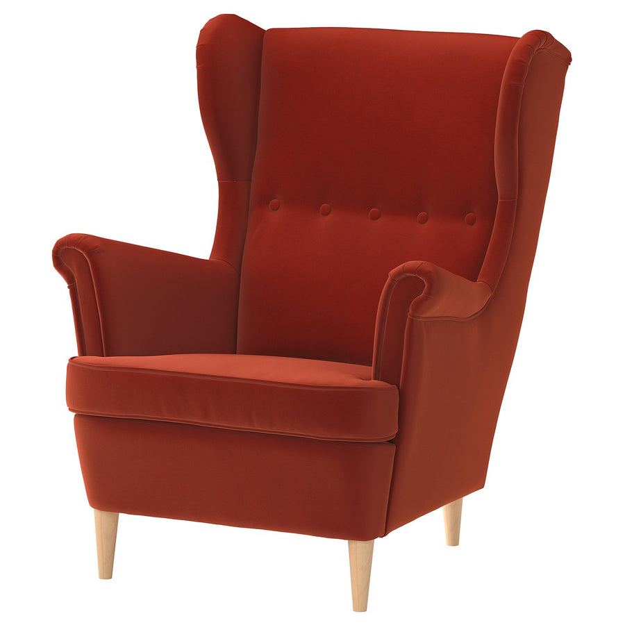 STRANDMON wing chair, Tommaboda brown-red, 82x101x96 cm