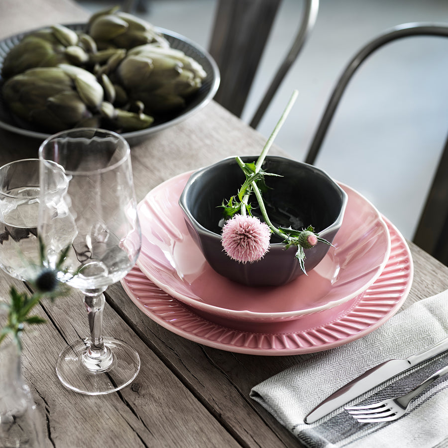 STRIMMIG bowl, earthenware pink, 15 cm