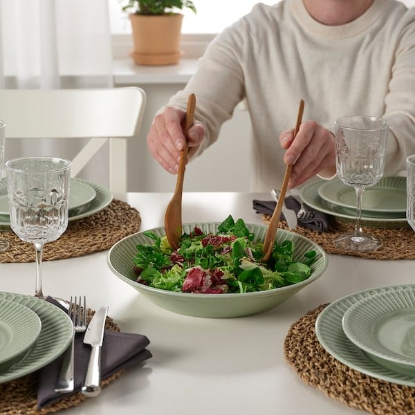 Ikea STRIMMIG - Serving dish, pale gray-greenware,29 cm