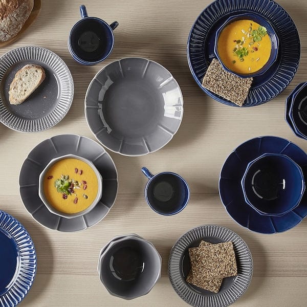 Ikea STRIMMIG - Deep plate, stoneware blue, 23 cm