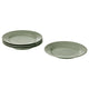 STRIMMIG side plate, stoneware pale grey-green, 21 cm, 4 pack