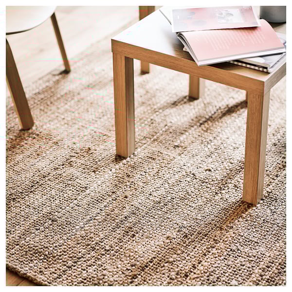 STRÖG rug, flatwoven, natural, 120x180 cm