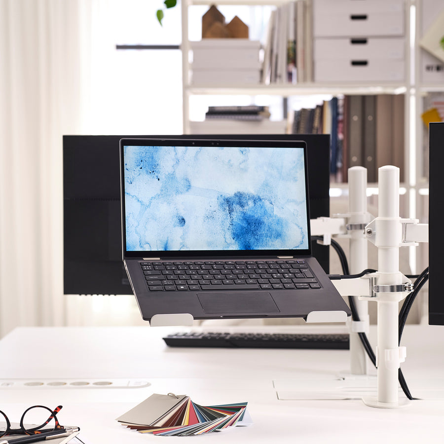 STUBBERGET laptop holder with arm, white