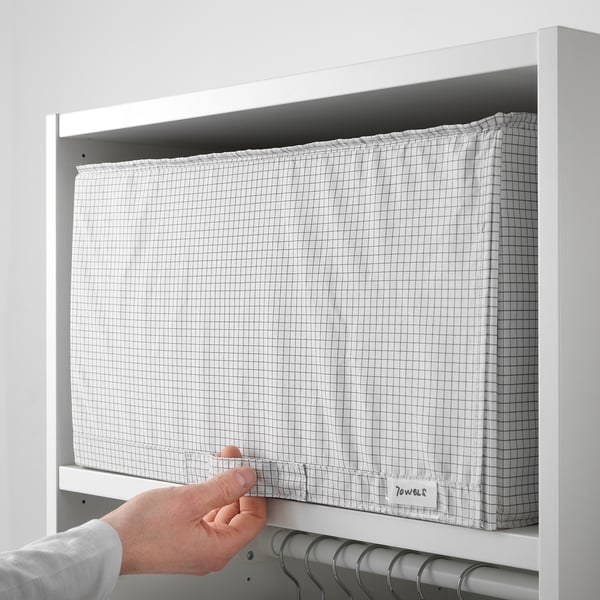 STUK storage case, white/grey, 34x51x28 cm